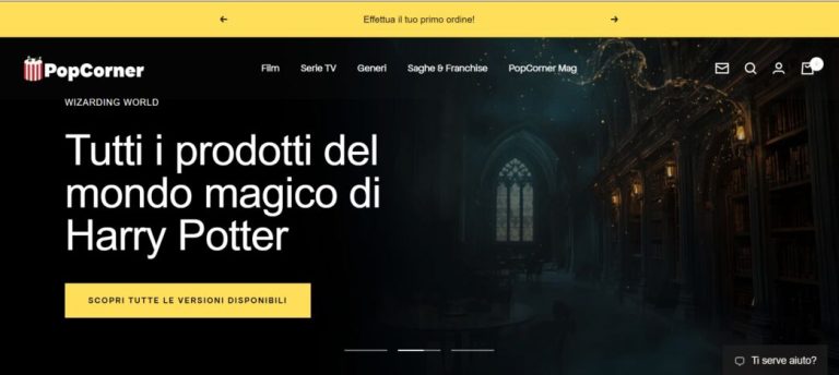 PopCorner: Warner e-commerce website and ArvItalia